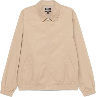 A.P.C. Stijlvolle Blouson Jas - Heren - Zomerjassen - Beige - L - Jassen