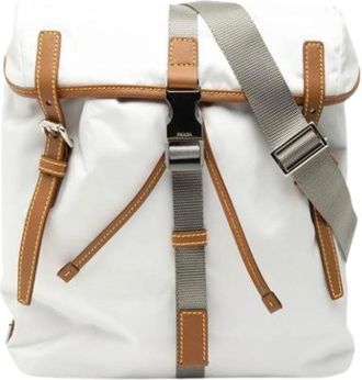 Prada Pre-owned Backpacks, female, White, Size: ONE SIZE Pre-owned Vintage Shoulder Bag