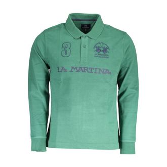 La Martina La Martina Groene Katoenen Heren Poloshirt