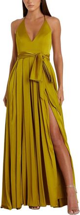 Mac Duggal Halter Neck Charmeuse Gown