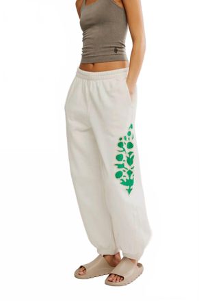 Free People Womens All Star Embroidered Pant In White