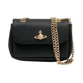 Vivienne Westwood Shoulder Bags, female, Black, Size: ONE SIZE Small Purse With Chain