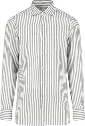 Finamore Multicolor Vertical Striped Button-Down Shirt
