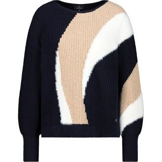 Monari Dames, Truien, Blauw, Maat: L Katoen