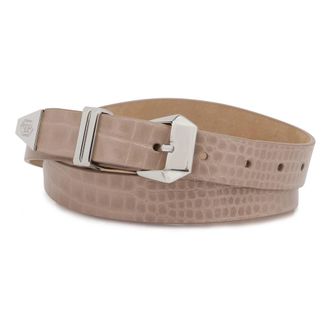 Philipp Plein Leren Riem Cocco - Dames - Riemen - Beige - 80 CM - Leer - Accessoires