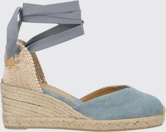 Castaner Espadrillas Chiara in canvas con zeppa media e lacci alla caviglia