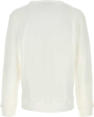 Polo Ralph Lauren Mens Logo-Embroidered Cotton Sweatshirt White Polyester Sweater