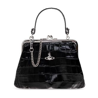 Vivienne Westwood Handbags, female, Black, Size: ONE SIZE Granny Frame Handbag