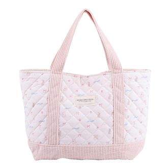Generic Women Quilted Floral Tote Bag Fashion Shoulder Bag Patchwork Stylish Commuting Bag Soft Large Capacity for Party Vacation (style 12)