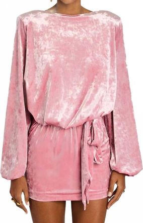 Retrof&ecirc;te Elysia Velvet Dress In Vintage Rose