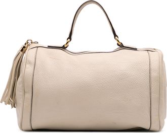 Gucci Pre-owned Womens Leather Boston Bag - Ivory - One Size