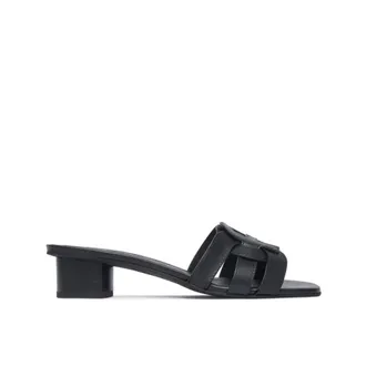 Furla Heeled Mules, female, Black, Size: 10 US Cilindro Mule Sandal T.50