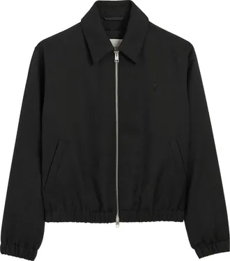 Ami Wool Padded Jacket With Ami De Coeur