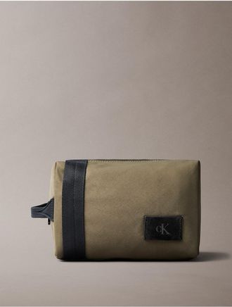 Calvin Klein Mens Canvas Dopp Kit - Green