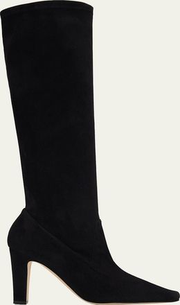 Manolo Blahnik Pavisco Suede Knee-High Boots