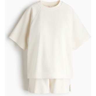 H&M Mama Before & After 2-piece Set in Ivory at Nordstrom, Size Xx-Large