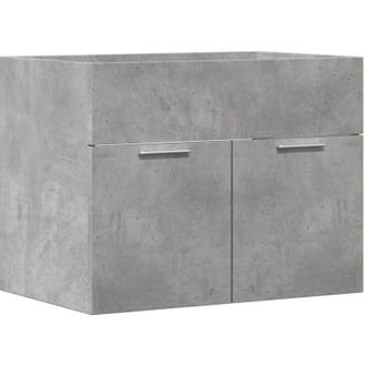 vidaXL Mobile Sottolavabo Grigio Cemento 60x38,5x46 Legno Multistrato - Vidaxl