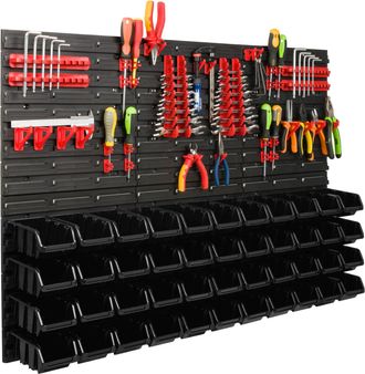 OEM Tablero De Herramientas Para Taller De 117x78 Cm + 44 Cubetas