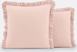 La Redoute Interieurs Kussensloop met volant in gewassen katoen, Scenario