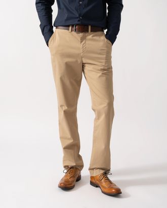 GANT Mens 248 Regular Fit Chinos in Brown Cotton - Size 32W/32L
