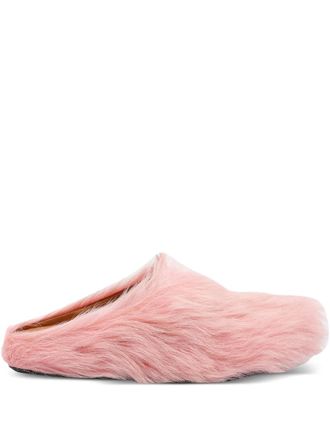 Marni calf-hair slip-on mules - men - Calf Hair/Rubber/Calf Leather - 40 - Pink