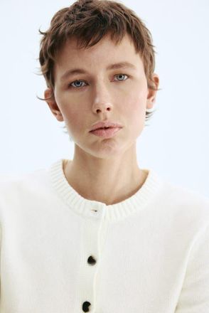 H&M Short-sleeved Cardigan in White at Nordstrom, Size Xx-Large