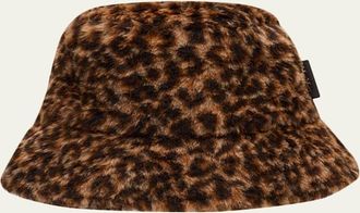 Max Mara Alpaca and Wool Leopard Jacquard Bucket Hat