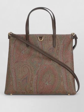Etro paisley cotton tote bag shoulder strap