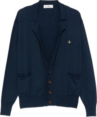 Vivienne Westwood Samuel Cardigan - Heren - Vesten - Blauw - L - Katoen - Truien & Vesten