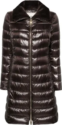 Herno Brown Quilted Shirt Collar Jacket