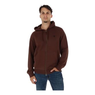 Timberland Hoodies & sweatvesten, Heren, Bruin, S, Katoen, Full-zip Hoodie
