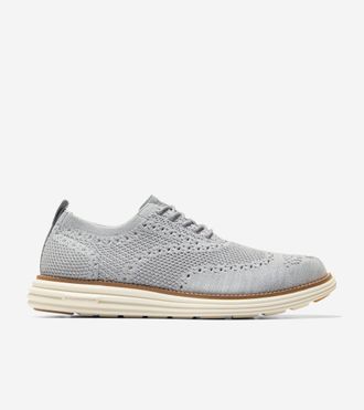 Cole Haan Mens &Oslash;riginal Grand Remastered Stitchlite Oxford Shoes - Grey Size 10.5