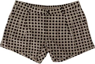 Dolce & Gabbana Katoenen strandshorts met polkadots - Heren - Strandmode - Bruin - M - Katoen - Badmode