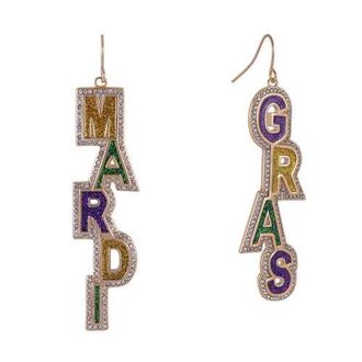 Hallmark Mardi Gras Linear Earrings in Purple at Nordstrom