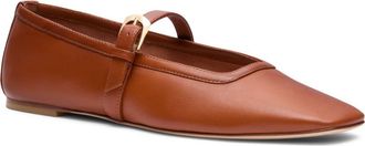 Stuart Weitzman Sai Leather Mary Jane Flat in Boho Tan at Nordstrom, Size 7.5