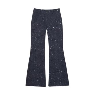 Ines De La Fressange Broeken, Dames, Blauw, XS, Pailletten, Charlyse Paillettenbroek