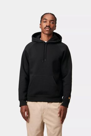 Carhartt Work in Progress Mens HOODED CHASE SWEAT BLACK/GOLD Cotton - Size 2XL
