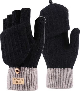 Generic Winter Touchscreen Gloves, Alpaca Wool Fingerless Gloves with Flip Top Mitten Cover for Women & Men, Touchscreen Compatible, Soft & Lightweight for Wi