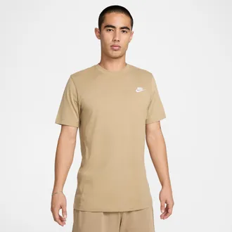 Nike Mens Nike Sportswear Club T-Shirt in Brown | AR4997-297
