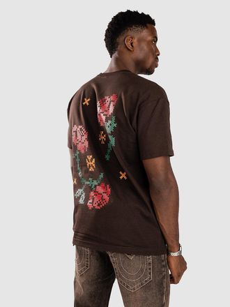 Monet Skateboards Cross Stitch Collage Boxy T-Shirt braun