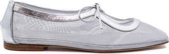 Andrea Gomez Amelia Clear Mesh Ballet Flat in Silver at Nordstrom, Size 36.5