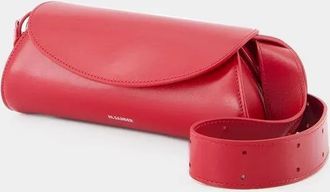 Jil Sander Hobo Bags - Cannolo Mini Purse - Leather - Red - Gr. unisize - in Rot - f&uuml;r Damen