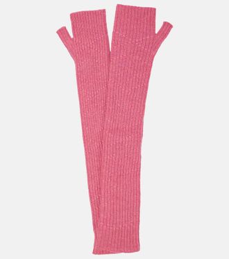 Barrie Guanti Cross Ribs in cashmere