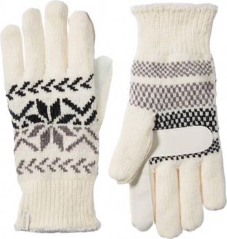 Isotoner Womens Chenille Snowflake Gloves In Ewe
