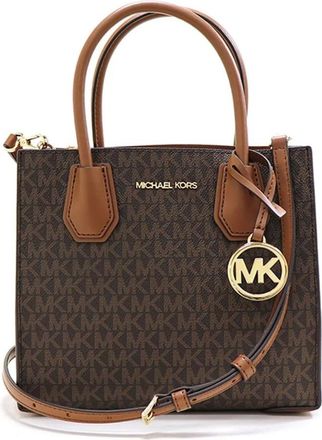 Michael Kors Mercer Medium Shoulder Bag - Dames - Tassen - Bruin - Maat: ONE Size