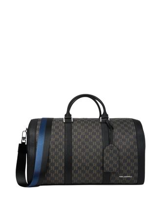 Karl Lagerfeld monogram-pattern bag - men - Polyurethane - One Size - Black