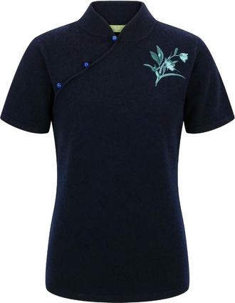 Shanghai Tang Top Qipao - Blu