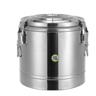 OEM Contenedor Isot&eacute;rmico, Capacidad De 10 Litros, Acero Inoxidable 304, Forma Redonda