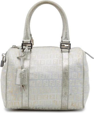 Fendi Pre-owned Fendi Small Zucchino Metallic Canvas Forever Bauletto Boston Bag Ladies 16EVTLDTCDNX0032
