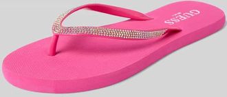 Guess Zehentrenner mit Strasssteinbesatz in Pink, Größe 35/36